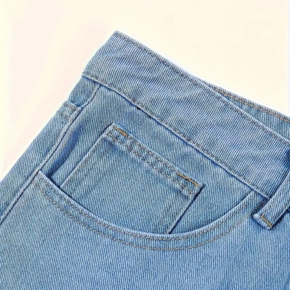 Men’s basic light blue straight leg jeans size 32 x 31 NWOT slightly tapered leg - Picture 4 of 8